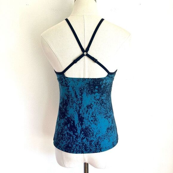 Nike Swim Women's Nike High-Neck Swim Tankini Teal Navy Size Small - Picture 4 of 14